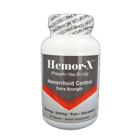 Hemor-X - A Natural Hemorrhoid Support, Extra Strength Supplement for Itching, Swelling, Burning discomfort Relief.