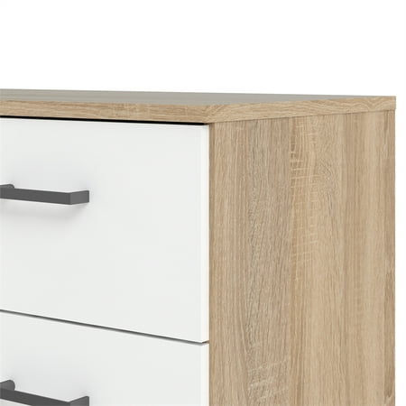Bowery Hill Low Profile 8 Drawer Double, 14 Drawer White Dresser