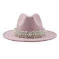 thumbnail image 1 of Sombrero Fedora Hugo Mujer Hombre De Panamá Jazz Primavera Rosa, 1 of 2
