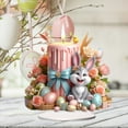 thumbnail image 5 of YWIYIUD 1PC Easter Decoration Spring Rabbit Ornament 2D Acrylic Desktop Ornament Cartoon Cute Easter Rabbit Designs Decoration Accessories for Living Room Holiday Party Supplie Home Decor 8inch, 5 of 8