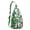 Green-3, variant on Tropical Island Sling Backpack – Boho Safari Jungle Crossbody Daypack with Exotic Palm Tree & Coastal Sunset Print, Lightweight & Stylish for Beach Vacation, Hiking & Travel