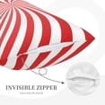 thumbnail image 5 of YFYANG Super Soft Rectangular Plush Cushion Cover (Without Pillow Insert), Red Spiral Vortex Comfort and Non-Pilling Hidden Zip Bedroom Sofa Pillowcases, 14"x20", 5 of 9