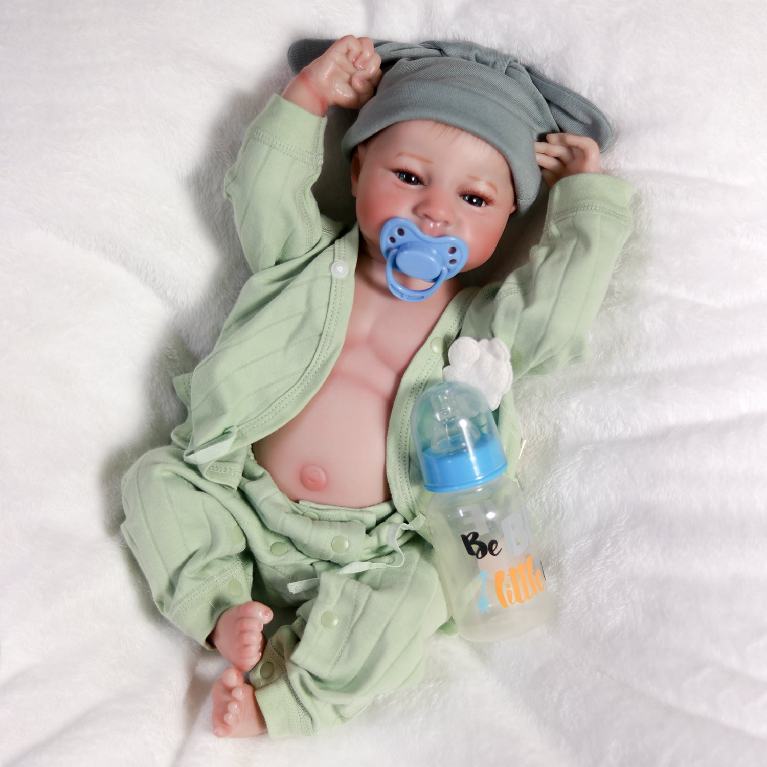 Pacifier Realistic Baby Doll Brands REBORN BABY GROWING Dolls With