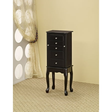 Coaster Jewelry Armoire, Black Finish