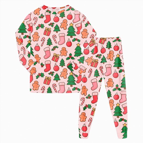 Enyan Kid Girl Boy Christmas Pajamas Crewneck Long Sleeve Tops and Pants Xmas Sleepwear Toddler Pajamas Christmas