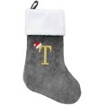 thumbnail image 1 of HOME'S FRIEND Christmas Stockings with Letters, 18 Inch Plush Monogram Christmas Stockings,Name Initial Large Embroidered Stockings,Christmas Tree Dec, 1 of 5