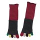 thumbnail image 4 of Calcetines deportivos de cinco dedos para correr, transpirables, de algodón, para hombre y mujer Vino rojo, 4 of 9