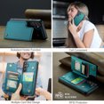 thumbnail image 5 of Allytechgroup Wallet Case for Samsung Galaxy S24 FE with Credit Card Holder, [RFID Blocking] [Camera Screen Protection] PU Leather Magnetic Clasp Kickstand Shockproof Protective Case, Blue, 5 of 11