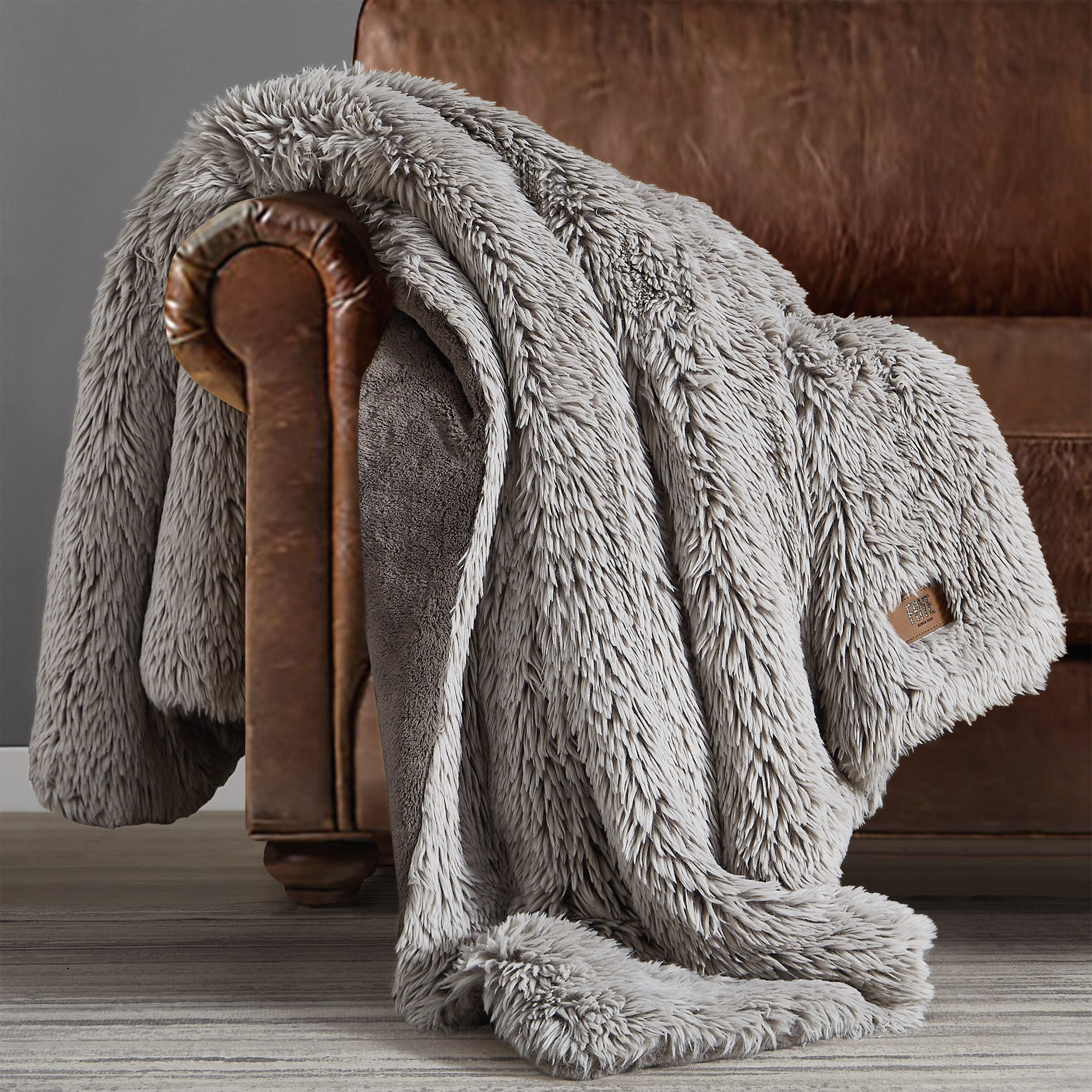 Frye Arctic Light Gray Throw, 60 in x 70 in