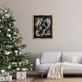 thumbnail image 2 of Noel Intertwined Botanical Leaves Holiday Graphic Art Metallic Gold Framed Art Print Wall Art, 2 of 6