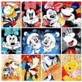 thumbnail image 2 of Disney-pintura de diamante redondo completo de Mickey y Minnie, mosaico de dibujos animados, arte de punto de cruz, decoración DIY para habitación de niños, 2 of 4