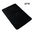 thumbnail image 4 of untoiry Embossed Bath Mat Quick-Drying Solid Color Shower Absorbent Bathroom Rug Large Kitchen Washroom Door Bathmat Kids Safety Black 60x90cm, 4 of 8