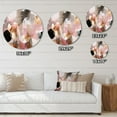 thumbnail image 4 of Designart "Scenic Lines in Pink Gold I" Modern Shapes Transitional Metal Round Art Living Room, 4 of 5