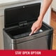 thumbnail image 5 of Bote de basura Rubbermaid Elite de acero inoxidable con sensor, 47 L, 5 of 7