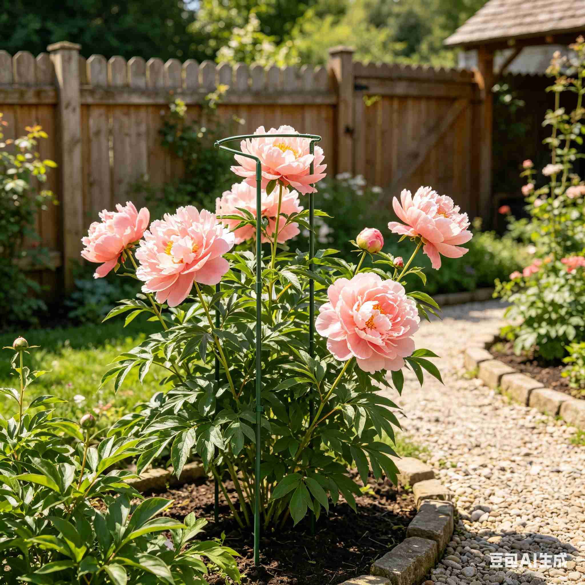 2Pcs Plant Stakes, Peony Cages and Supports, Garden Stakes Plant Support Cage, Plant Support Ring Border for Peony Tomato, Hydrangea, Flower Indoor Outdoor (23.62" W x 10" H)