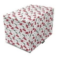 thumbnail image 1 of Cherry Dog Crate Cover, Repetitive Cartoon Style Fruits on a Background of Romantic Hearts, Easy to Use Pet Kennel Cover Small Dogs Puppies Kittens, 7 Sizes, Dark Pink and Reseda Green, by Ambesonne, 1 of 1