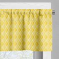 thumbnail image 3 of Ambesonne Yellow Valance Pack of 2, Moroccan Trellis, 54"X12", Mustard Yellow White, 3 of 5