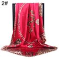thumbnail image 2 of Windfall Womens Large Satin Square Scarf Silk Feeling Hair Wrapping Gift Designer Scarf 35x35 Inches, 2 of 2