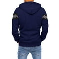 thumbnail image 7 of ZRBYWB Men's Sweatshirt Mens Winter Polka Dot Three Curved Printed Zipper Hoodie Sweatshirts For Men, 7 of 7