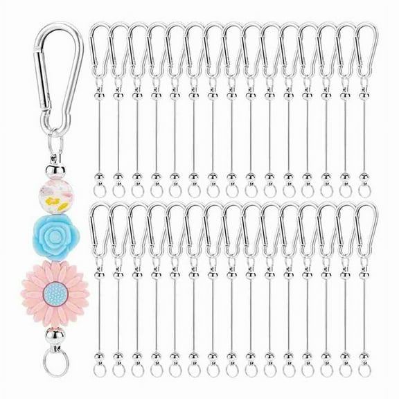 HOT 20Pcs Beadable Keychain Bars,Colorful Blank Bead Bulk Metal Bars for Crafts Pendant Jewelry A