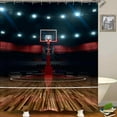 thumbnail image 3 of 4PCS Basketball Sports Shower Curtain Sets with Rugs, Waterproof Fabric Shower Curtain, Ball Game Professional Basketball Field Stadium Arena Championship Player Teen Boys Men Bathroom Decor, 3 of 7