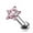 Pink, variant on MoBody 16G Clear CZ Pronged Heart and Star Tragus Earring Surgical Steel Cartilage Helix Piercing Stud (Pink, Star)