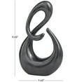 thumbnail image 3 of 7" x 12" Dark Gray Aluminum Metal Swirl Abstract Sculpture, by DecMode, 3 of 9