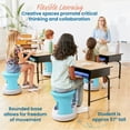 thumbnail image 3 of ECR4Kids Active Storage Wobble Stool, 15in Seat Height, Children's Furniture, Cyan/Light Grey, 3 of 9