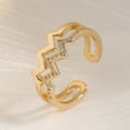 thumbnail image 1 of Anillo de Doble Onda YONGSHENG Ajustable de Plata Minimalista, 1 of 4