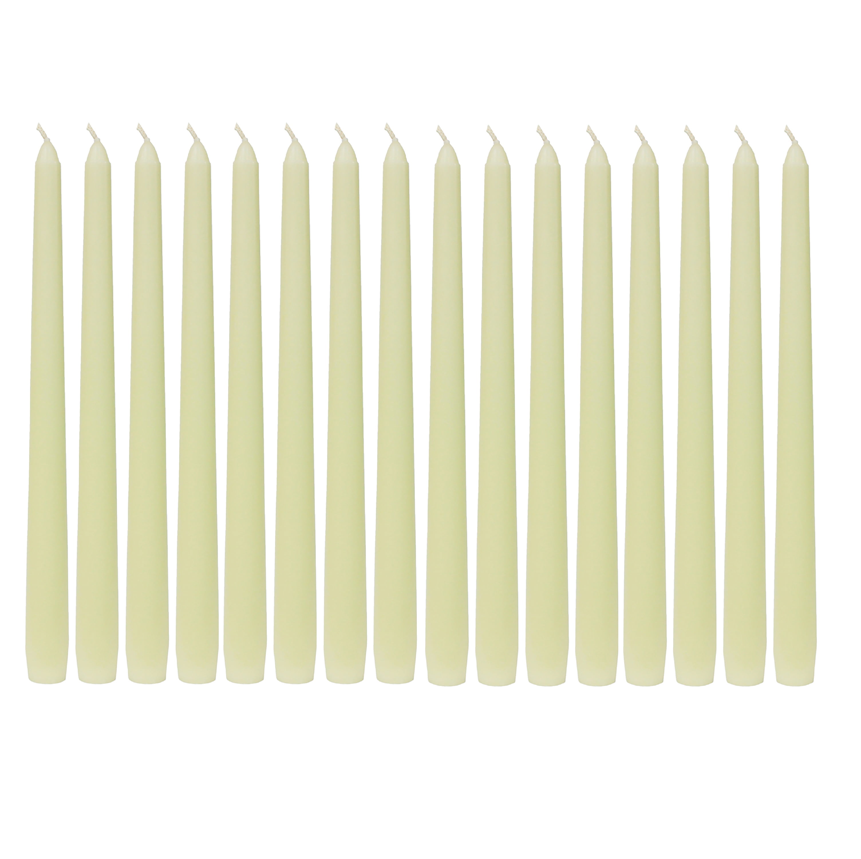 Mainstays Unscented Taper Candles, Ivory, 10 inches, 16-Pack
