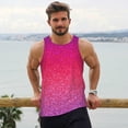 thumbnail image 6 of Picia Light Purple Glitter Printed Men’s Performance Tank, Men's Workout Tank Top Moisture-Wicking Tank Top Muscle tee, Breathable Workout Shirt-Small, 6 of 7