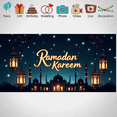 thumbnail image 6 of LUUFILx Ramadan Kareem Banner Lantern Lights Decorative Festival Backdrop Party Supplies Event Celebration Graphic Islamic Decor Background, 6 of 9