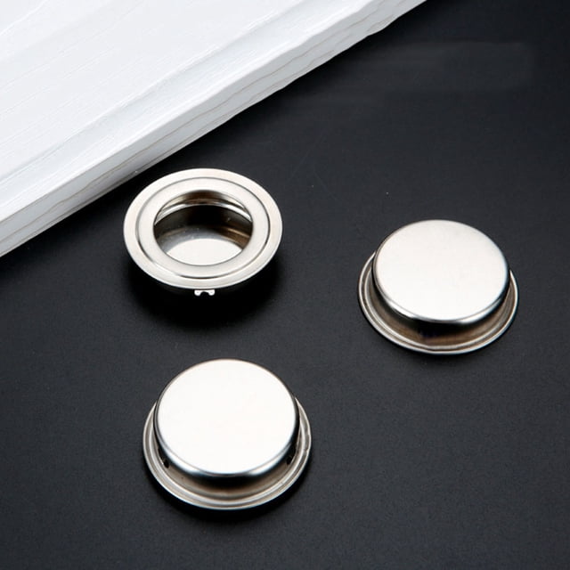 WRISTBIQUE 40 Pcs Poignée de Porte Encastrée en Acier Inoxydable Argent Design Simple pour Accessoire de Meuble