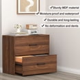 thumbnail image 6 of Marcree Lateral File Cabinets 2 Drawer Wood Office Lateral Filing Cabinet for Home Office, Wooden Filing Cabinets Printer Stand for Hanging Files/Letter, Walnut, 6 of 9