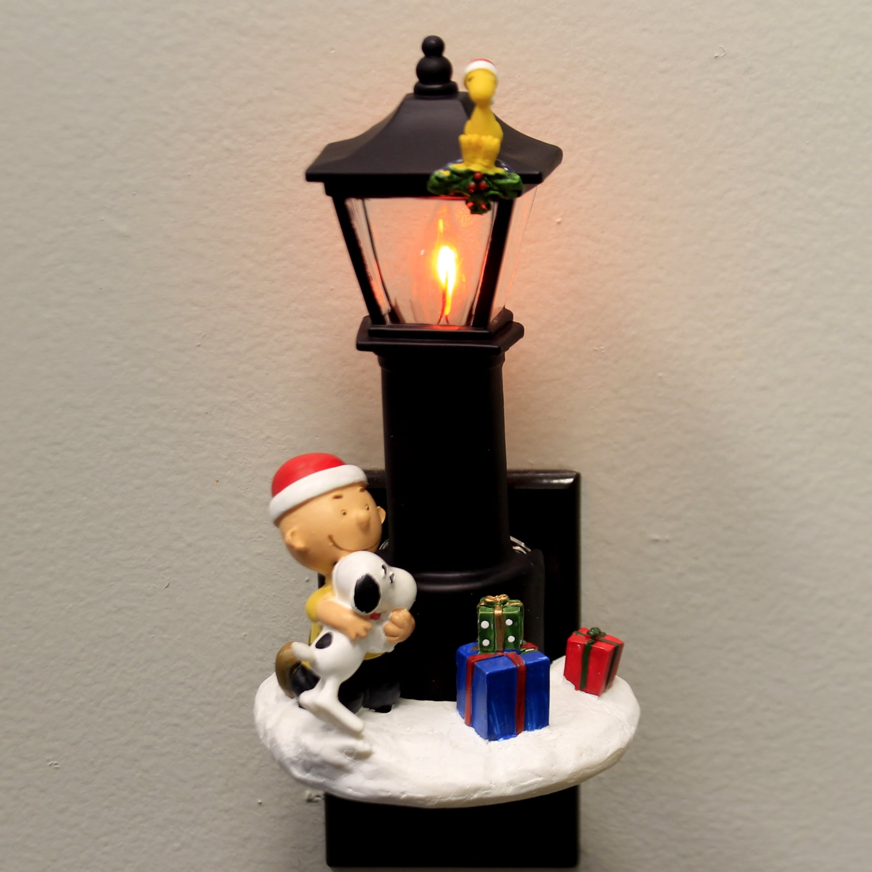 The Peanuts Charlie Brown and Snoopy Flicker Night Light, 8 1/4 Inch