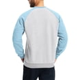 thumbnail image 4 of Fshiont Men's Warm Crewneck Sweatshirt Sherpa Fleece Lined Sweatshirts Winter Thermal Heavyweight Fuzzy Soft Pullover Tops with Pocket Light Gray M, 4 of 5
