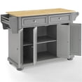 thumbnail image 6 of Crosley Furniture Alexandria Natural Wood Top Kitchen Island in Gray/Natural, 6 of 12