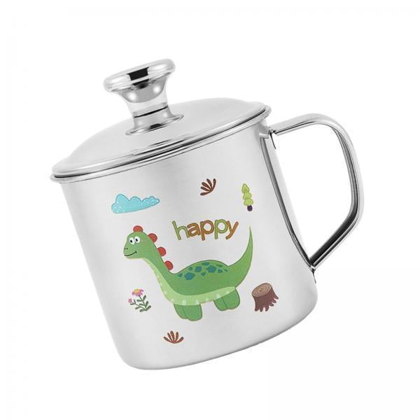 6 Tazas De Dibujos Animados Para Niños De 250 Ml, Linda Taza Portátil De Para Té, , Leche, Verde