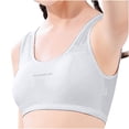 thumbnail image 3 of Penkiiy Chicas Suave Entrenamiento Bras, Sin Seamless First Bra Chicas Deportes Bras Longline Crop Bra, Pecho Doble Lined, 3 of 6