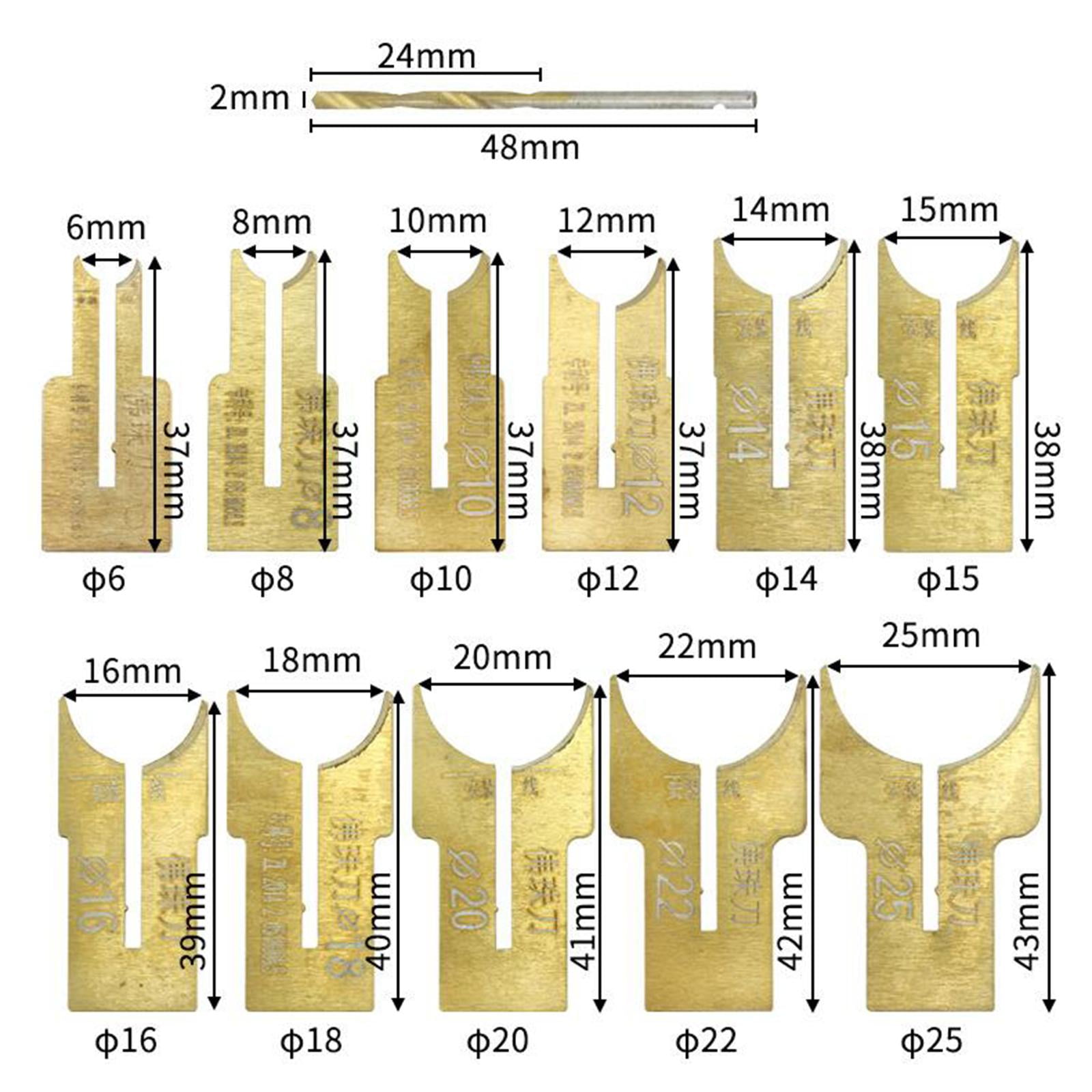 Zxpjkyu Wooden Bead Maker Beads Drill Bit Milling Cutter Set Kit Tool For DIY Handcrafts 6-12 Set