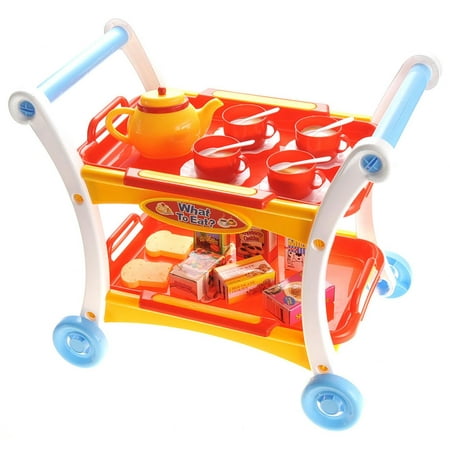 Kitchen Connection Tea Time Trolley Cart Pretend Play Set