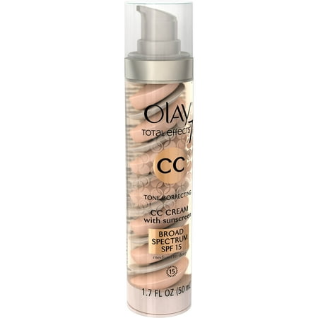 Olay CC Cream Total Effects Tone Correcting Facial Moisturizer with Sunscreen, Medium to Deep