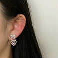 thumbnail image 5 of KDSJSXW Womens Earrings Earrings Gift Sweet Bowknot Earrings Love Fair Maiden Temperament Super Flash Earrings for Ladies Earring Studs for Women Pearl Earring Set (Pink,One Size), 5 of 6