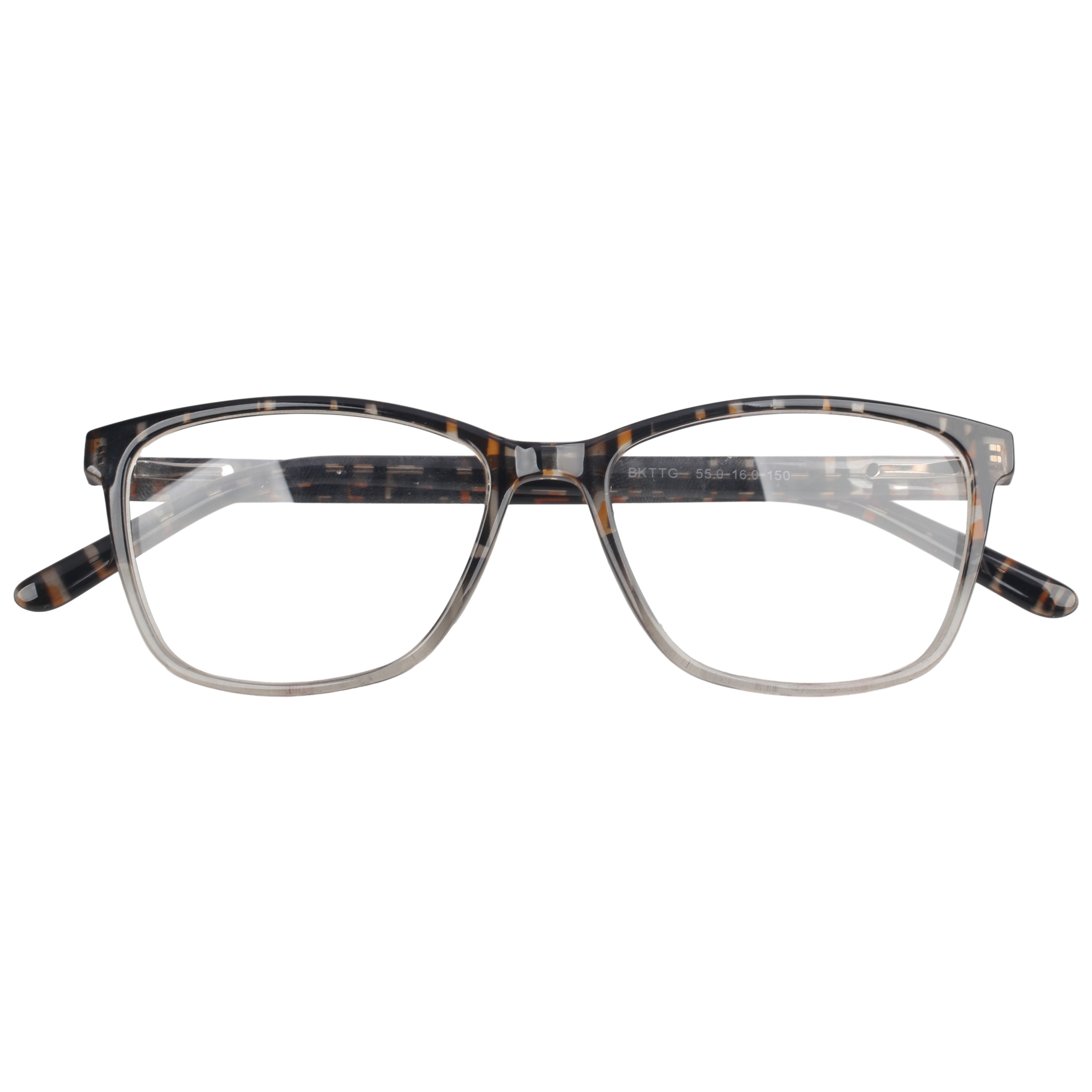 Women's M America Seely Rx'able Eyeglasses, Plastic, Square, Black Tortoise Gradient, 55mm, 1 Pair