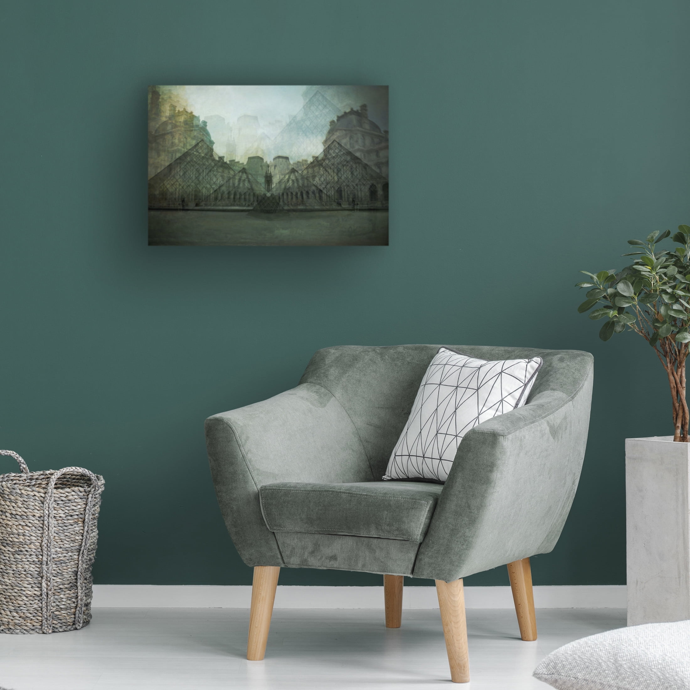 Canvas Wall Art - Orkidea W. 'Crystal Pyramids' Wall Art for Living Room, Bedroom, or Office Décor by Trademark Fine Art - 32 x 22 Inches