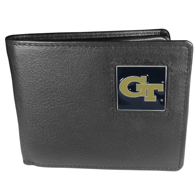 NCAA Siskiyou Sports Mens Georgia Tech Leather Bi-fold Wallet One Size Black