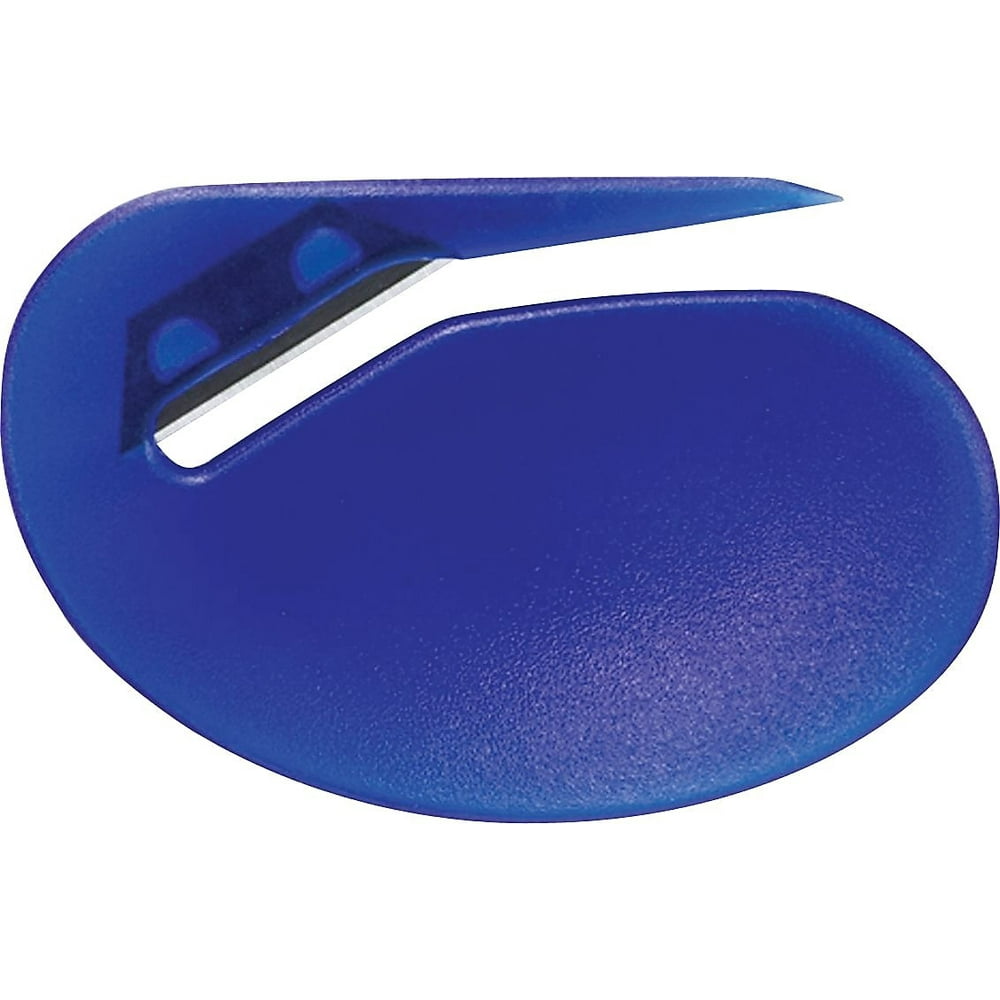 Officemate OIC Letter Opener Deluxe Compact Plastic Blue 587390