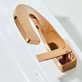 thumbnail image 3 of SOKNARKU Modern Bathroom Sink Basin Faucet Brass Single Hole Single Handle Deck Mount Cold And Hot Mixed Creative Design Tap Including Two US Standard 3/8 Hoses Rose Gold, 3 of 7
