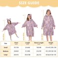 thumbnail image 4 of FORMRS Wearable Blanket Hoodie with Sleeves for Kids Cozy Flannel Sweatshirt, Pastel Pink Marble Pattern, 4 of 7