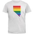 thumbnail image 1 of Nevada LGBT Gay Pride Rainbow White Adult T-Shirt, 1 of 1
